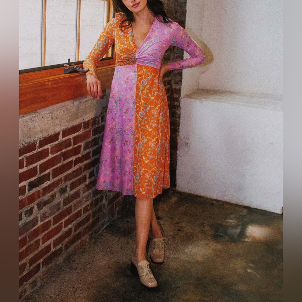 Rachel Antonoff Olivia Long Sleeve Midi Dress, NEW - Picture 15 of 15